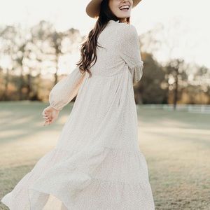 COPY - CJLA Floral Long Sleeve Tiered Madi Dress